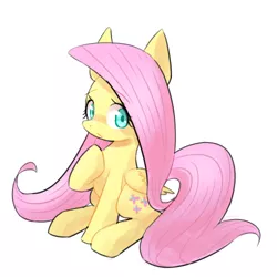 Size: 500x500 | Tagged: safe, artist:30clock, derpibooru import, fluttershy, pixiv, solo