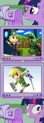 Size: 556x1522 | Tagged: derpibooru import, exploitable meme, link, meme, obligatory pony, safe, super smash bros., super smash bros. 4, the legend of zelda, toon link, tv meme, twilight snapple, twilight sparkle