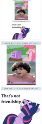 Size: 265x767 | Tagged: derpibooru import, exploitable meme, juxtaposition, juxtaposition win, kung pow, meme, pinkie pie, safe, twilight sparkle