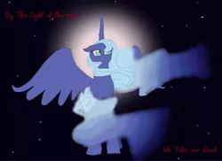 Size: 825x599 | Tagged: artist:queen luna/luna the great, derpibooru import, moon, operation sunrise, princess luna, queen luna, safe, solo, the cellar