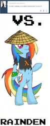 Size: 1010x2530 | Tagged: safe, artist:dark-southern-rebel, derpibooru import, rainbow dash, pony, ask, belly button, bipedal, half-life, mortal kombat, nintendo, raiden, raiden (mortal kombat), the legend of zelda, tumblr, video game