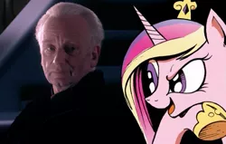 Size: 449x286 | Tagged: deeply intrigued cadance, emperor palpatine, idw, meme, princess cadance, revenge of the sith, safe, star wars, the tragedy of darth plagueis the wise