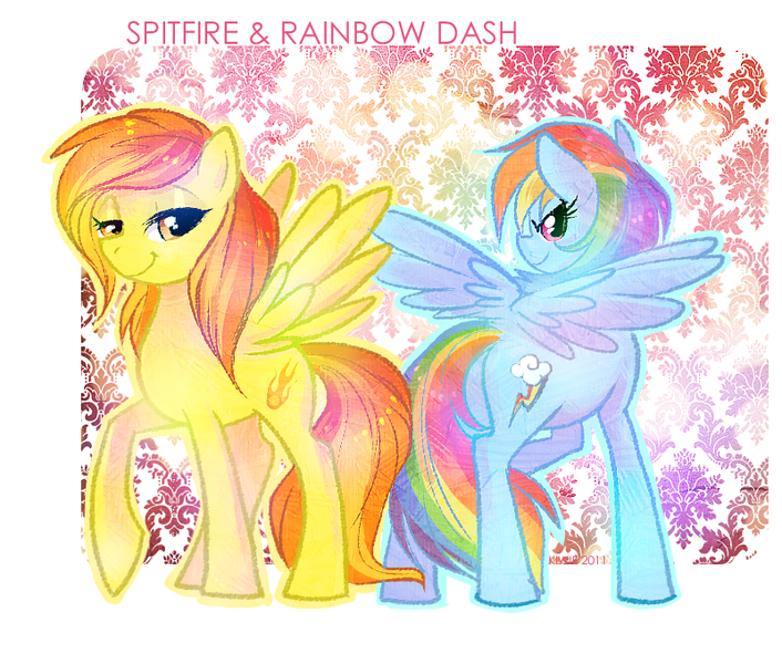 Size: 800x680 | Tagged: artist:kiwie, derpibooru import, rainbow dash, safe, spitfire