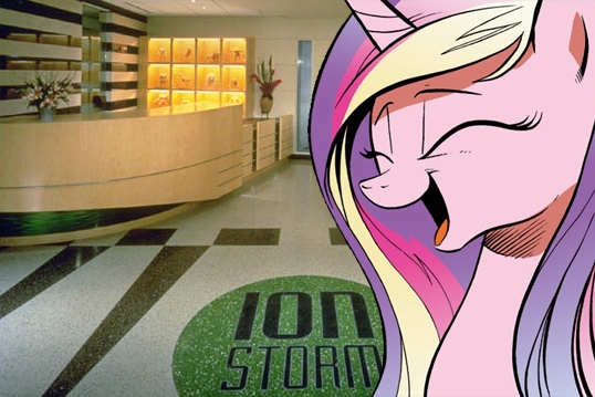 Size: 538x359 | Tagged: cadance laughs at your misery, derpibooru import, exploitable meme, gaming, idw, ion storm, meme, obligatory pony, princess cadance, safe