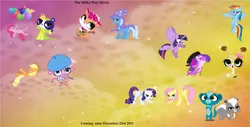 Size: 7184x3640 | Tagged: safe, derpibooru import, applejack, fluttershy, pinkie pie, rainbow dash, rarity, trixie, twilight sparkle, twilight sparkle (alicorn), alicorn, cat, dog, mongoose, monkey, panda, pony, rabbit, skunk, friendship is magic, buttercream sunday, female, littlest pet shop, mare, minka mark, penny ling, pepper clark, sugar sprinkles, sunil nevla, zoe trent