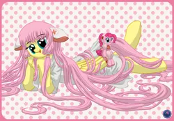 Size: 4500x3130 | Tagged: absurd resolution, artist:template93, chii, chobits, crossover, cute, derpibooru import, fluttershy, long mane, pinkie pie, safe, sumomo