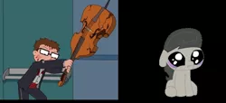 Size: 984x447 | Tagged: abuse, american dad, cello, musical instrument, octavia melody, sad, safe, steve smith, tavibuse
