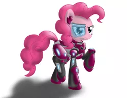 Size: 1300x1000 | Tagged: armor, artist:ponyus94, derpibooru import, futuristic, hmd, mass effect, pinkie pie, safe, science fiction, solo