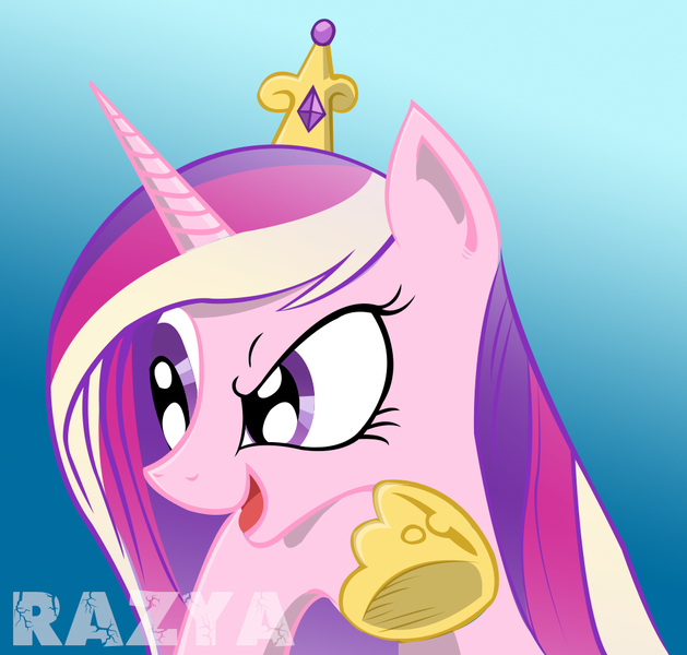 Size: 1000x954 | Tagged: artist:andypriceart, artist:razya, deeply intrigued cadance, princess cadance, safe, solo