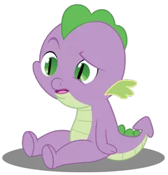 Size: 1586x1655 | Tagged: artist:axemgr, baby, baby dragon, baby spike, confused, derpibooru import, dragon, safe, simple background, sitting, solo, spike, transparent background, vector