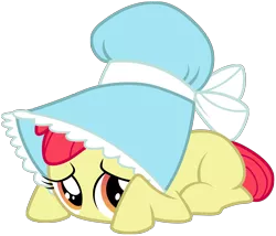 Size: 2717x2325 | Tagged: apple bloom, artist:axemgr, bonnet, derpibooru import, safe, simple background, solo, transparent background, vector