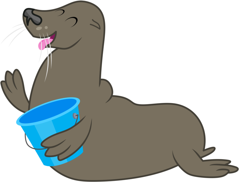 Size: 3200x2445 | Tagged: artist:axemgr, bucket, derpibooru import, safe, seal, sea lion, solo