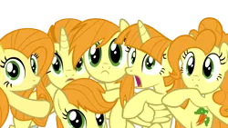 Size: 10000x5623 | Tagged: absurd resolution, alternate hairstyle, applejack, artist:draikjack, carrot top, derpibooru import, fluttershy, golden harvest, mane six, palette swap, pinkie pie, rainbow dash, rarity, safe, simple background, transparent background, twilight sparkle, vector