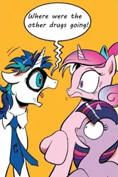 Size: 365x549 | Tagged: derpibooru import, edit, exploitable meme, idw, meme, obligatory pony, princess cadance, safe, screaming armor, shining armor, spoiler:comic, spoiler:comic11, twilight sparkle