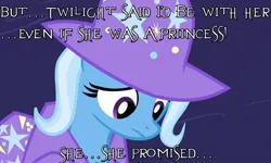 Size: 1202x719 | Tagged: safe, derpibooru import, edit, trixie, twilight sparkle, pony, unicorn, female, image macro, implied shipping, lesbian, mare, meme, sad, shipping, solo, text, trixie yells at everything, twixie