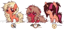 Size: 1774x819 | Tagged: safe, artist:ponymonster, derpibooru import, oc, oc:cuckoo, oc:sundial, oc:tick tock, unofficial characters only, pony, unicorn