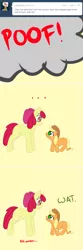 Size: 639x1926 | Tagged: age regression, age swap, apple bloom, applejack, artist:nessia, ask, derpibooru import, role reversal, safe, this apple bloom, tumblr, wat