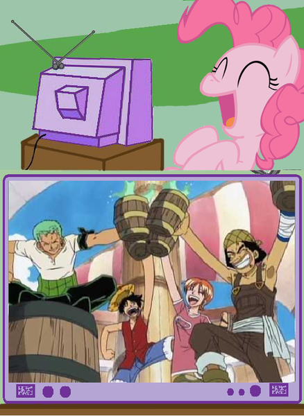 Size: 563x771 | Tagged: safe, derpibooru import, pinkie pie, barrel, exploitable meme, meme, monkey d luffy, nami, none piece, obligatory pony, one piece, roronoa zoro, tv meme, usopp