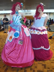 Size: 893x1191 | Tagged: artist:charmsandpandas, artist needed, cosplay, derpibooru import, fan, human, irl, irl human, otakon, photo, pinkie pie, safe