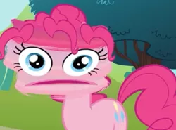 Size: 790x584 | Tagged: safe, derpibooru import, screencap, pinkie pie, great moments in animation, smear frame, solo