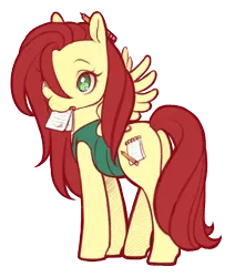 Size: 550x650 | Tagged: safe, artist:decemberdoe, derpibooru import, oc, unofficial characters only, pegasus, pony, cephas red, pencil, solo