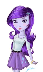 Size: 695x1150 | Tagged: safe, artist:xmasqueradexjadex, derpibooru import, rarity, equestria girls, solo