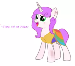Size: 1412x1234 | Tagged: safe, derpibooru import, oc, unofficial characters only, pony, unicorn, dw text, fringe pony, outfit, pulse, simple gallifreyan text, solo