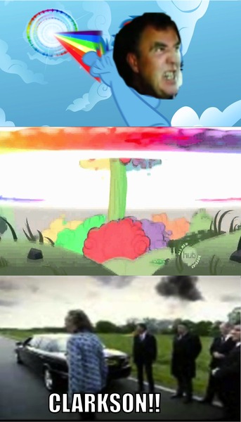 Size: 1440x2520 | Tagged: atomic rainboom, barely pony related, comic, derpibooru import, edit, explosion, james may, jeremy clarkson, limo, limousine, mushroom cloud, nuclear weapon, rainbow dash, safe, sonic rainboom, text, top gear