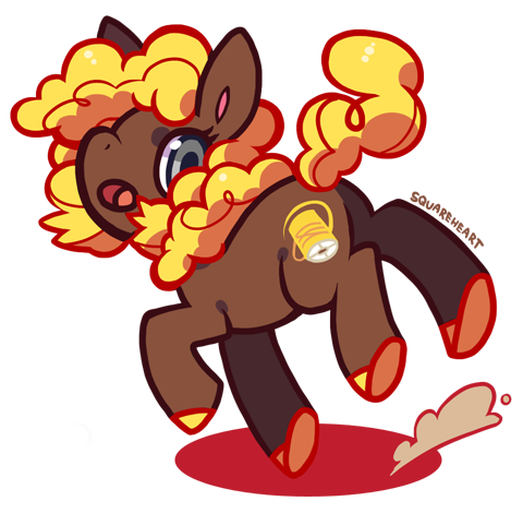 Size: 480x470 | Tagged: safe, artist:zhampy, derpibooru import, oc, oc:kaybee, unofficial characters only, earth pony, pony, solo