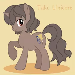 Size: 1000x994 | Tagged: safe, artist:hiina, derpibooru import, ponified, pony, unicorn, cutie mark, inazuma eleven, inazuma eleven go, music notes, shindou takuto, solo