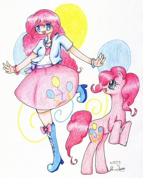 Size: 770x960 | Tagged: safe, artist:rhapsodey, derpibooru import, pinkie pie, human, humanized