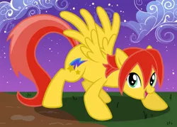 Size: 1100x788 | Tagged: safe, artist:hiina, derpibooru import, ponified, pegasus, pony, cutie mark, inazuma eleven, kiyama hiroto, shooting star, solo