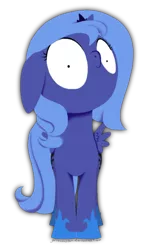 Size: 322x528 | Tagged: artist:grievousfan, cute, derpibooru import, edit, female, filly, floppy ears, me gusta, not safe for woona, princess luna, rapeface, reaction image, safe, smiling, solo, wide eyes, wingboner, woona
