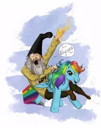 Size: 792x1000 | Tagged: artist:dieagodandrea, derpibooru import, free pony, human, rainbow dash, safe, vermin supreme