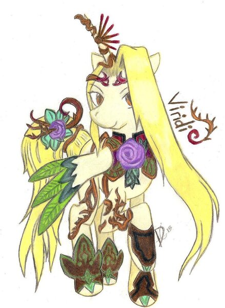 Size: 765x1045 | Tagged: artist:maikoforev5674, kid icarus: uprising, ponified, safe, solo, viridi