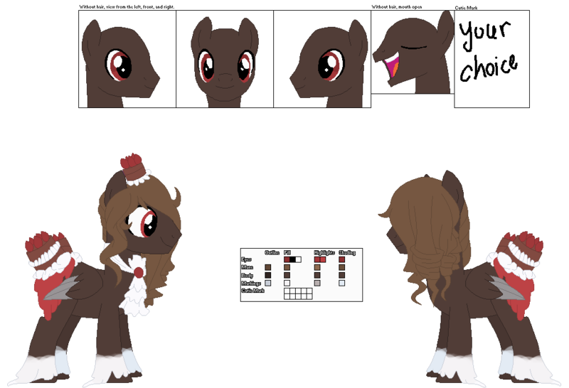 Size: 1016x693 | Tagged: safe, artist:m0nd0man, derpibooru import, oc, unofficial characters only, cake pony, original species, adoptable, adopted, augmented tail