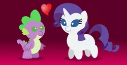 Size: 1280x662 | Tagged: safe, artist:aleximusprime, derpibooru import, rarity, spike, female, heart, male, shipping, sparity, straight