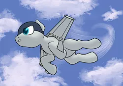 Size: 2000x1400 | Tagged: safe, artist:fantasyglow, derpibooru import, oc, oc:scramjet, unofficial characters only, original species, plane pony, pony, flying, plane, solo