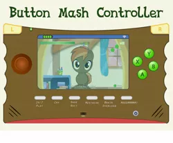 Size: 1667x1372 | Tagged: button, button mash, controller, derpibooru import, meme, mirror, moustache, pony controller, pov, rage, safe, video game