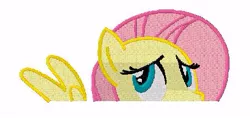 Size: 451x217 | Tagged: safe, artist:ethepony, artist:stinkehund, derpibooru import, fluttershy, embroidery