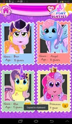 Size: 527x900 | Tagged: abomination, colt, derpibooru import, filly, male, my little pony dentist, nightmare fuel, oc, oc:angel, oc:ben, oc:mia, oc:princess, safe, uncanny valley, unofficial characters only, wat, wtf