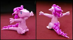 Size: 867x470 | Tagged: artist:howmanydragons, craft, derpibooru import, dragon, pinkiedragon, pinkie pie, safe, sculpture, species swap