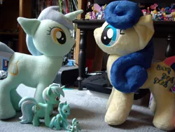 Size: 1024x768 | Tagged: safe, artist:sniperteam4, derpibooru import, bon bon, lyra heartstrings, sweetie drops, earth pony, pony, unicorn, blind bag, figure, funko, irl, photo, plushie, toy