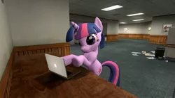 Size: 1920x1080 | Tagged: 3d, computer, derpibooru import, gmod, laptop computer, safe, solo, twilight sparkle