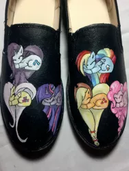 Size: 1125x1500 | Tagged: applejack, artist:bamboodog, artist:bara-colton, clothes, custom, derpibooru import, fluttershy, irl, mane six, photo, pinkie pie, rainbow dash, rarity, safe, shoes, twilight sparkle