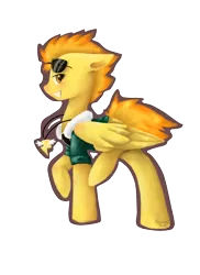 Size: 1700x2338 | Tagged: safe, artist:isketchi, derpibooru import, spitfire, pegasus, pony, clothes, cutefire, female, floppy ears, mare, profile, simple background, solo, sunglasses, transparent background