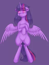 Size: 600x789 | Tagged: dead source, safe, artist:misukitty, derpibooru import, twilight sparkle, twilight sparkle (alicorn), alicorn, pony, bipedal, crying, female, mare, sad, solo