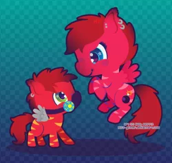 Size: 500x474 | Tagged: safe, artist:miss-glitter, derpibooru import, oc, oc:libra windrunner, unofficial characters only, pegasus, pony, earring, flying, siblings