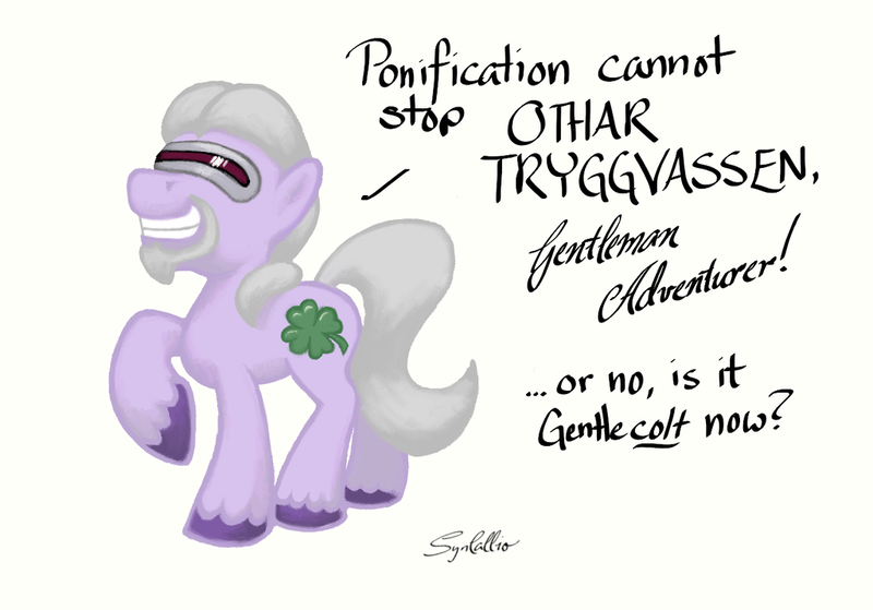 Size: 1024x715 | Tagged: artist:syncallio, derpibooru import, girl genius, othar tryggvassen, ponified, safe, solo