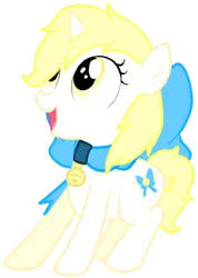 Size: 320x450 | Tagged: safe, artist:kurofa, derpibooru import, oc, unofficial characters only, pony, unicorn, bowbell, filly, solo